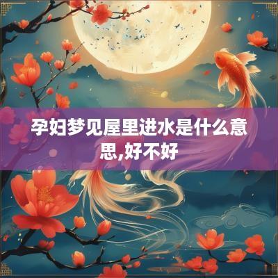 孕妇梦见屋里进水是什么意思,好不好