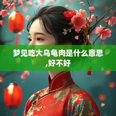 梦见吃大乌龟肉是什么意思,好不好