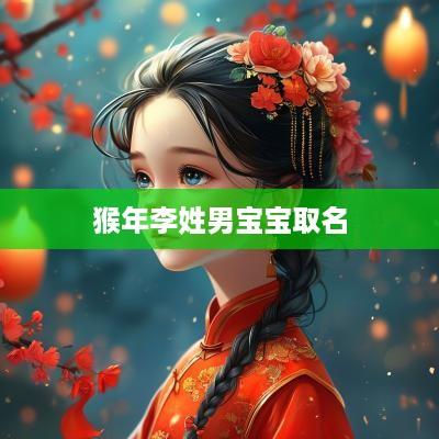 猴年李姓男宝宝取名