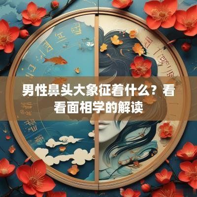 男性鼻头大象征着什么？看看面相学的解读