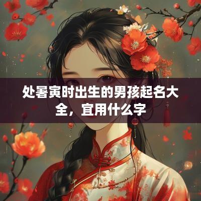 处暑寅时出生的男孩起名大全，宜用什么字