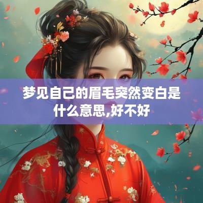 梦见自己的眉毛突然变白是什么意思,好不好
