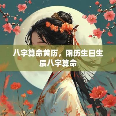 八字算命黄历，阴历生日生辰八字算命