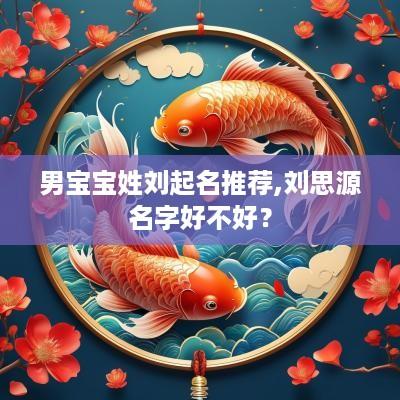 男宝宝姓刘起名推荐,刘思源名字好不好？
