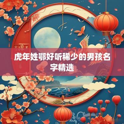 蛇年姓鄂好听稀少的男孩名字精选
