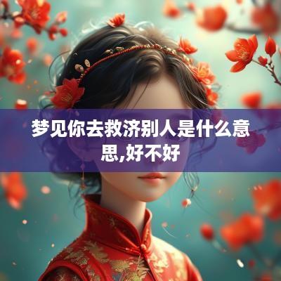 梦见你去救济别人是什么意思,好不好