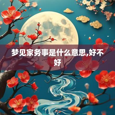 梦见家务事是什么意思,好不好