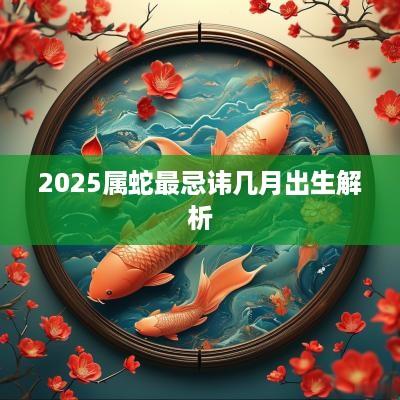 2025属蛇最忌讳几月出生解析