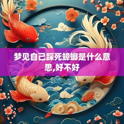 梦见自己踩死蟑螂是什么意思,好不好