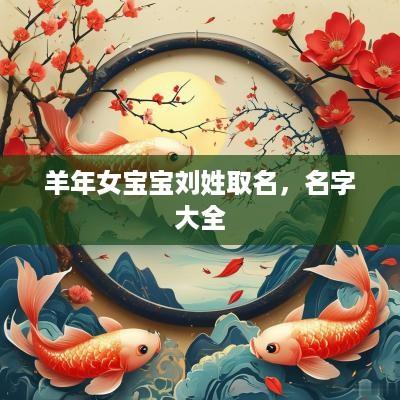 羊年女宝宝刘姓取名，名字大全