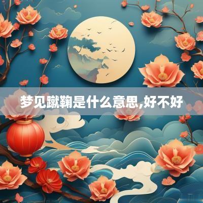 梦见蹴鞠是什么意思,好不好