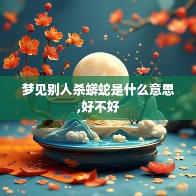 梦见别人杀蟒蛇是什么意思,好不好