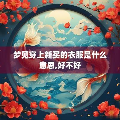 梦见穿上新买的衣服是什么意思,好不好