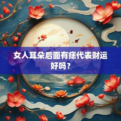 女人耳朵后面有痣代表财运好吗？