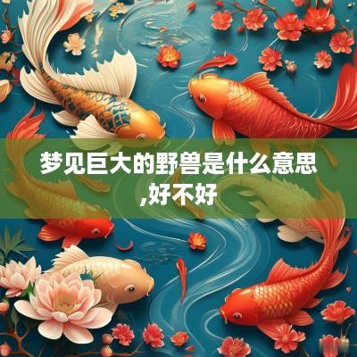 梦见巨大的野兽是什么意思,好不好