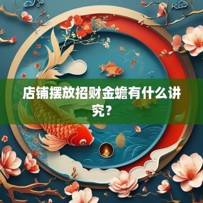 店铺摆放招财金蟾有什么讲究？