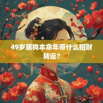 49岁属狗本命年带什么招财转运？