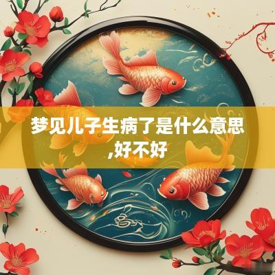 梦见儿子生病了是什么意思,好不好
