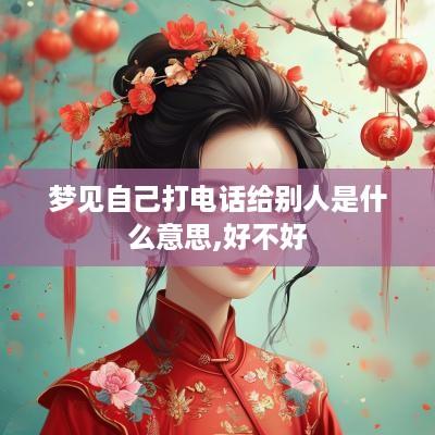 梦见自己打电话给别人是什么意思,好不好