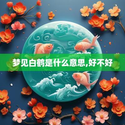 梦见白鹤是什么意思,好不好
