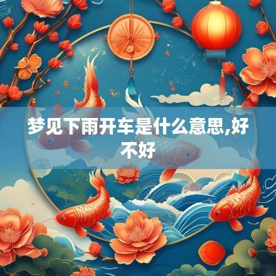 梦见下雨开车是什么意思,好不好