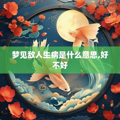 梦见敌人生病是什么意思,好不好