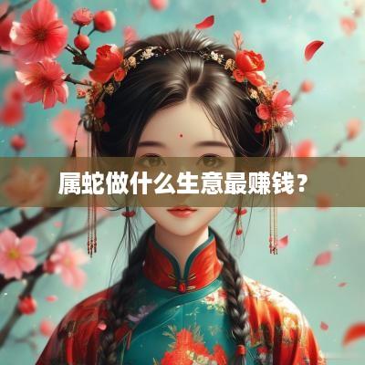 属蛇做什么生意最赚钱？