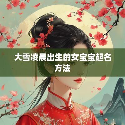 大雪凌晨出生的女宝宝起名方法