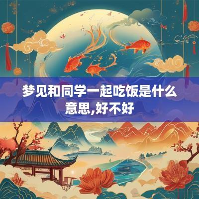 梦见和同学一起吃饭是什么意思,好不好