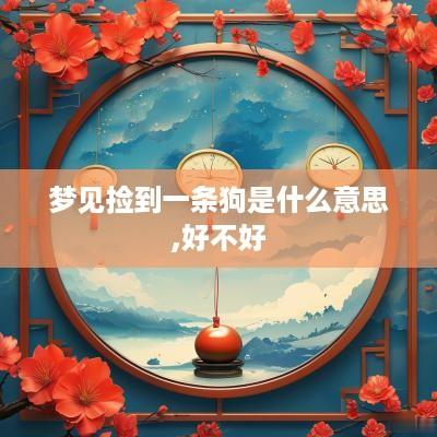 梦见捡到一条狗是什么意思,好不好