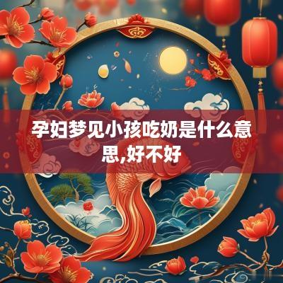 孕妇梦见小孩吃奶是什么意思,好不好