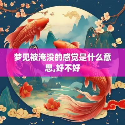梦见被淹没的感觉是什么意思,好不好