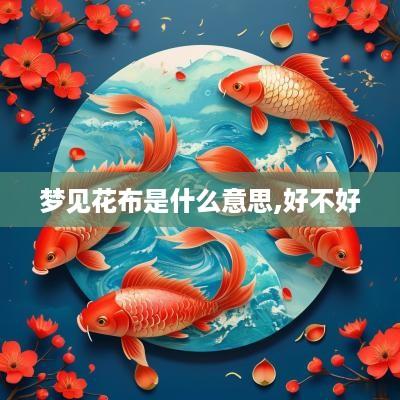 梦见花布是什么意思,好不好