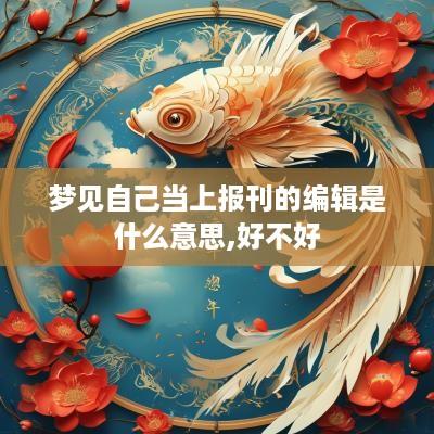 梦见自己当上报刊的编辑是什么意思,好不好