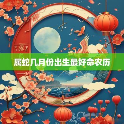 属蛇几月份出生最好命农历