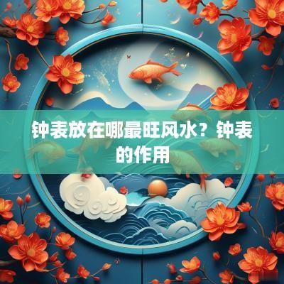 钟表放在哪最旺风水？钟表的作用