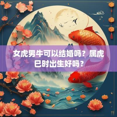 女虎男牛可以结婚吗？属虎巳时出生好吗？