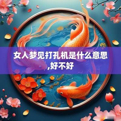 女人梦见打孔机是什么意思,好不好