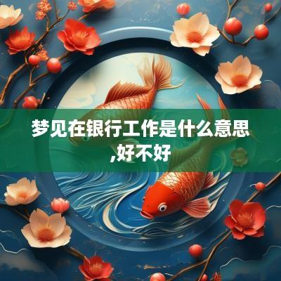 梦见在银行工作是什么意思,好不好