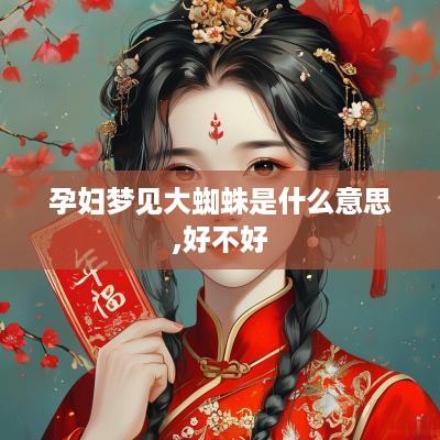 孕妇梦见大蜘蛛是什么意思,好不好