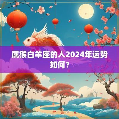 属猴白羊座的人2025年运势如何？