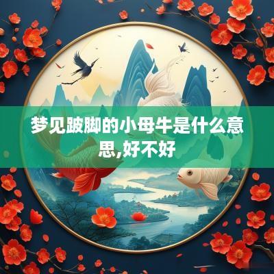 梦见跛脚的小母牛是什么意思,好不好