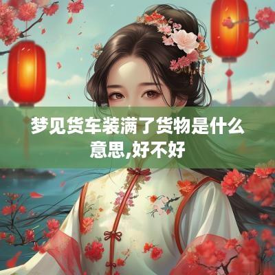 梦见货车装满了货物是什么意思,好不好