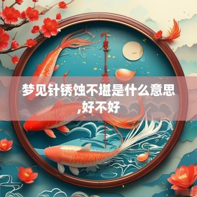 梦见针锈蚀不堪是什么意思,好不好