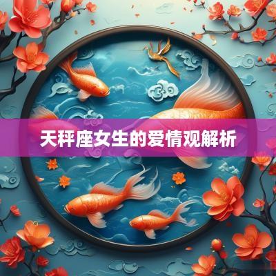 天秤座女生的爱情观解析
