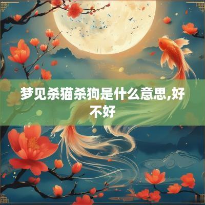 梦见杀猫杀狗是什么意思,好不好