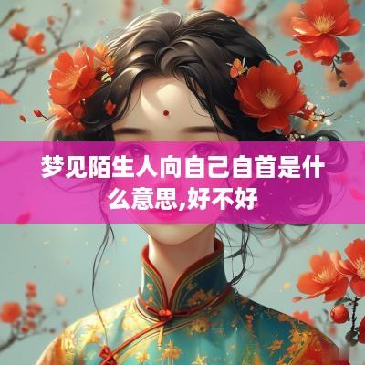 梦见陌生人向自己自首是什么意思,好不好