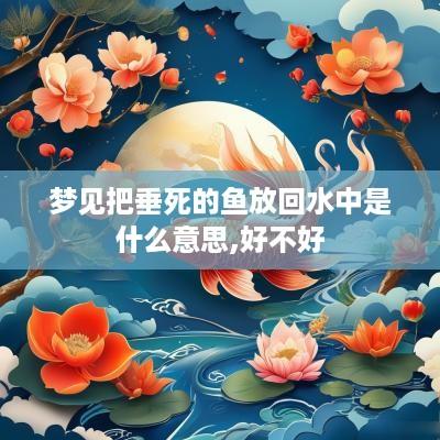 梦见把垂死的鱼放回水中是什么意思,好不好