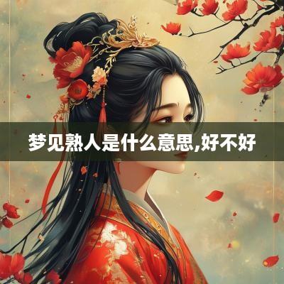 梦见熟人是什么意思,好不好