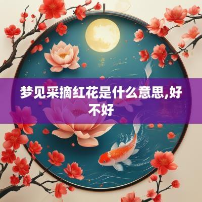 梦见采摘红花是什么意思,好不好